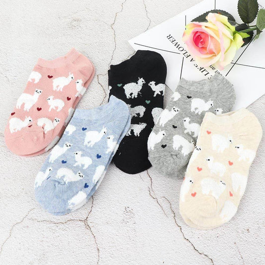 Cotton Short Ankle Socks - Mubimart