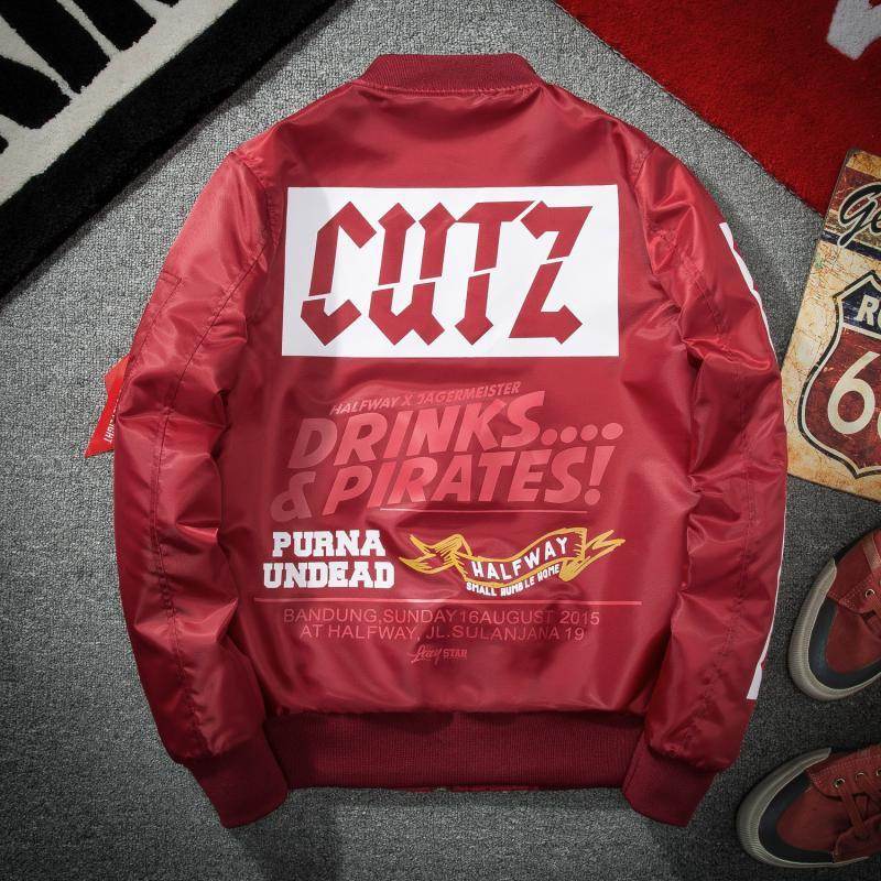 Printed jacket men's trend jacket Korean bomber jacket - Mubimart