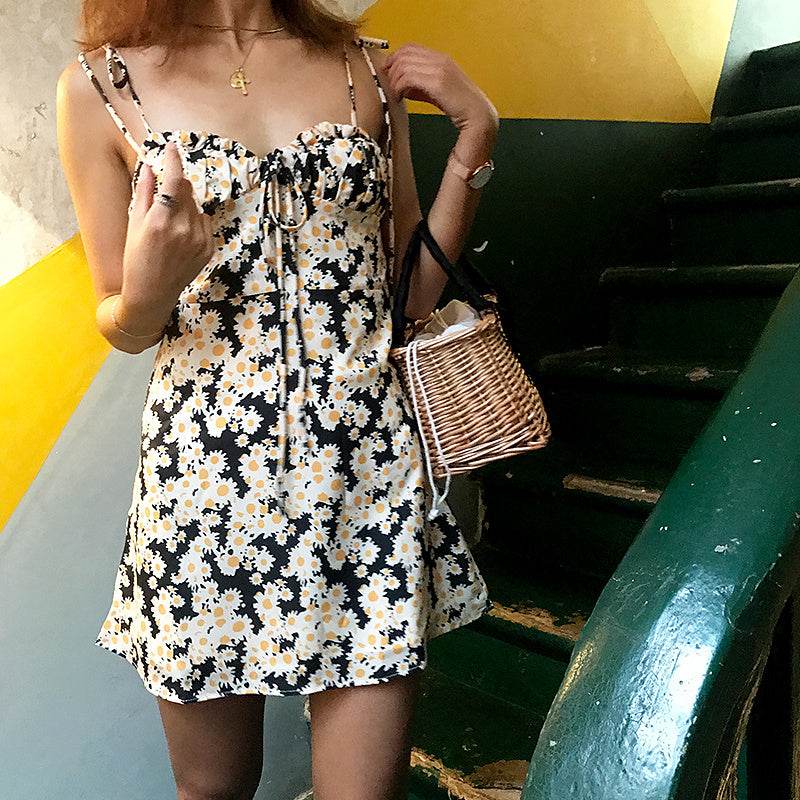 Floral long camisole - Mubimart
