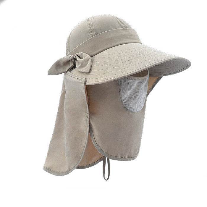 Sun Hats For Women Summer Sun Visor Hat With Big Heads Wide Brim Beach Hat Omnibearing UV Female Caps Face Neck Protection - Mubimart