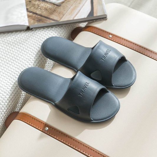 Folding Slipper Travel Hotel Shoes Women Men Portable Indoor And Outdoor Soft Sole Slippers - Mubimart
