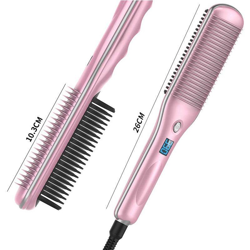 Hair Curler And Straightener Dual-use Straight Comb Electric Hair Straightener - Mubimart