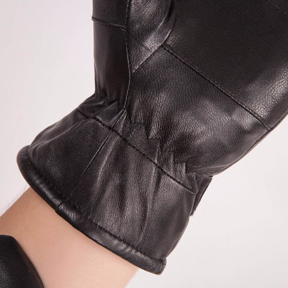 Warm Thick Sheepskin Gloves Men's Sheepskin Gloves - Mubimart