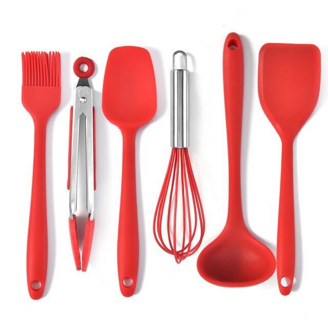 Six-Piece Silicone Mini Cooking And Baking Utensils - Mubimart