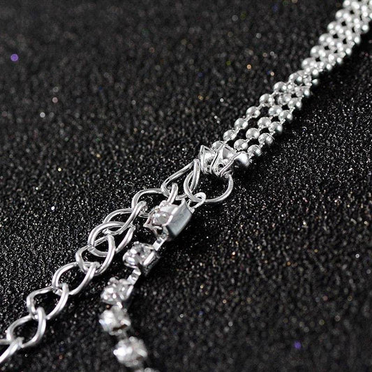HHYDE 1PC Multilayer Crystal Anklet Foot Chain Summer Bracelet Charm Anklets Beach Foot Wedding Jewelry Gift Enkelbandje - Mubimart