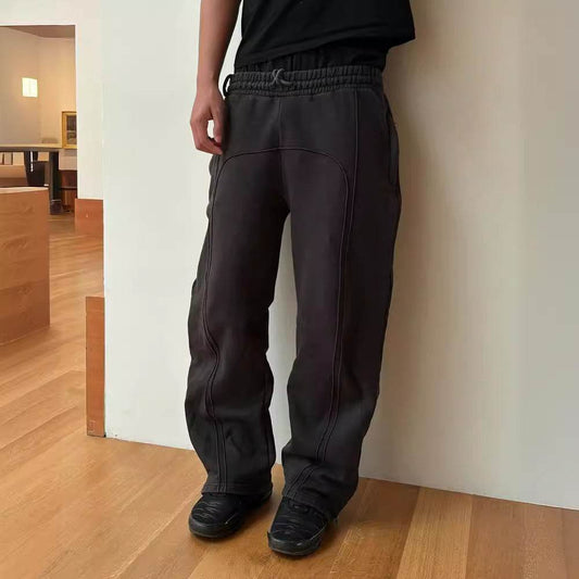 Stretch Rope Sweatpants Casual Trousers - Mubimart