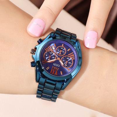 Luxury rose gold women casual watch - Mubimart