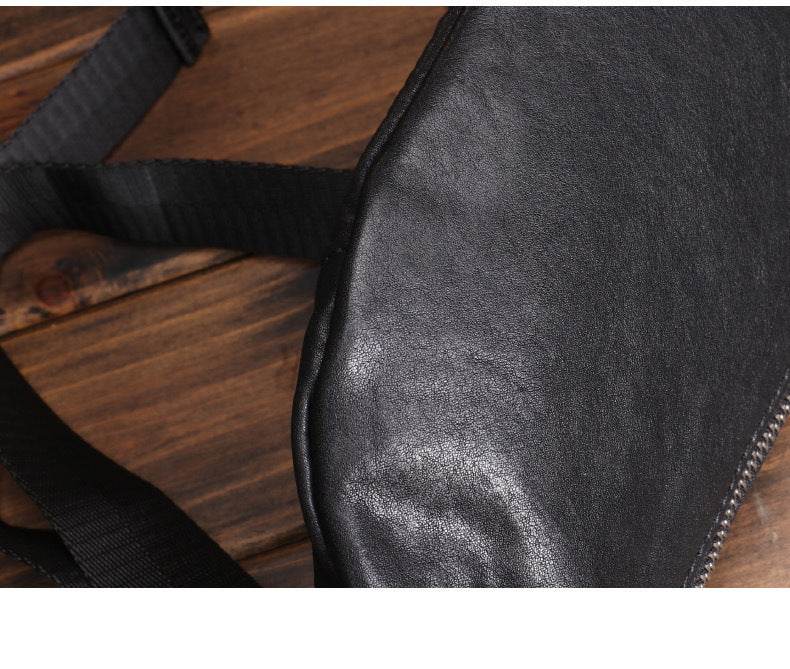 Men's Small Leather Sports Fanny Pack - Mubimart