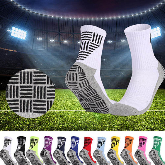 Thick Towel Bottom Mid-calf Soccer Socks Non-slip Sweat-proof Athletic Socks - Mubimart