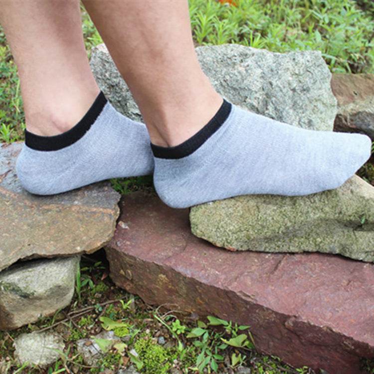 Men's Summer Invisible Shallow Mouth Socks Stunning Polyester Cotton Ankle Socks - Mubimart