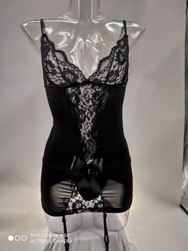 Sexy Lingerie European And American Suspender Skirt Plus Size Uniform Temptation Suspender Pajamas Sexy Nightdress - Mubimart
