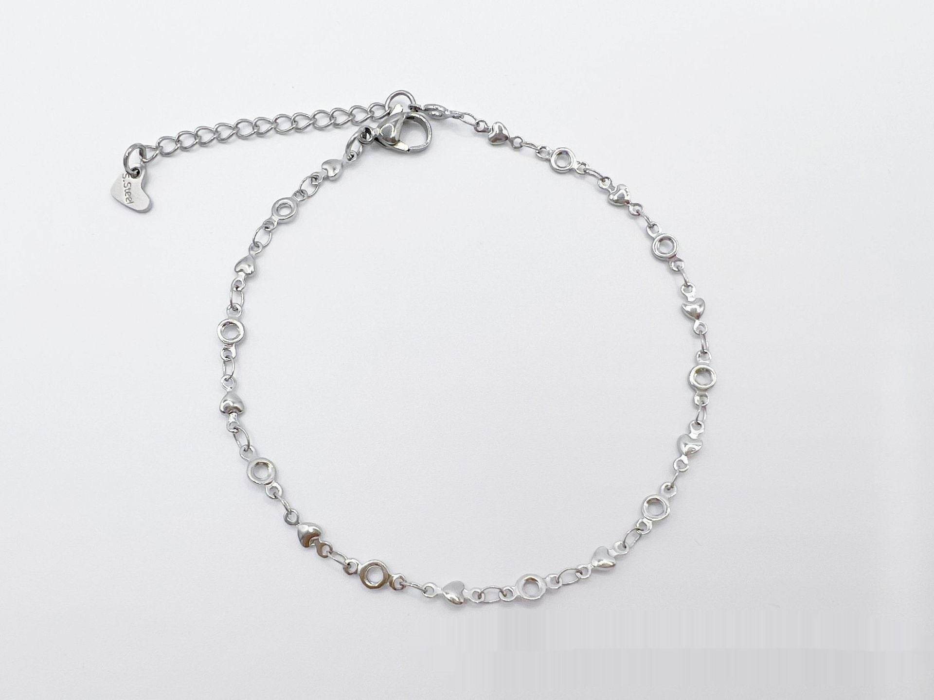 European And American Style Fashion Special-interest Stainless Steel Anklets Love Anklet Multi-style Ins - Mubimart