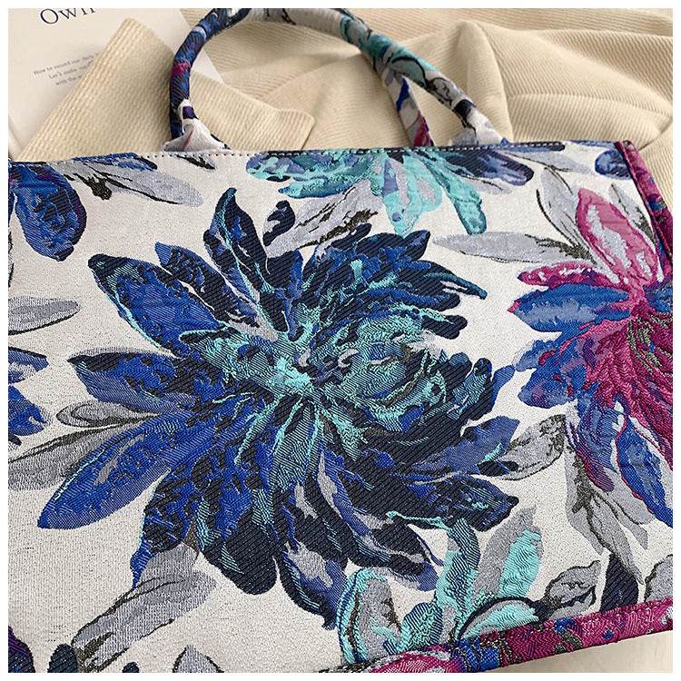 Textured Oil Painting Crossbody Bag For Women - Mubimart