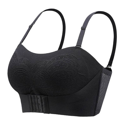 Front Closure Bra Strapless Wireless Push Up Anti-slip Bra - Mubimart