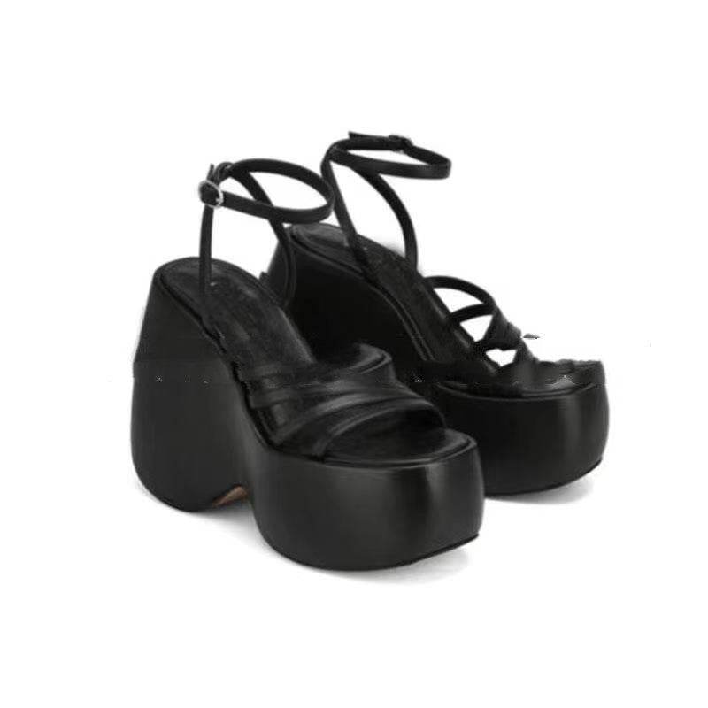 Women's Waterproof Platform Plus Size High Heels - Mubimart