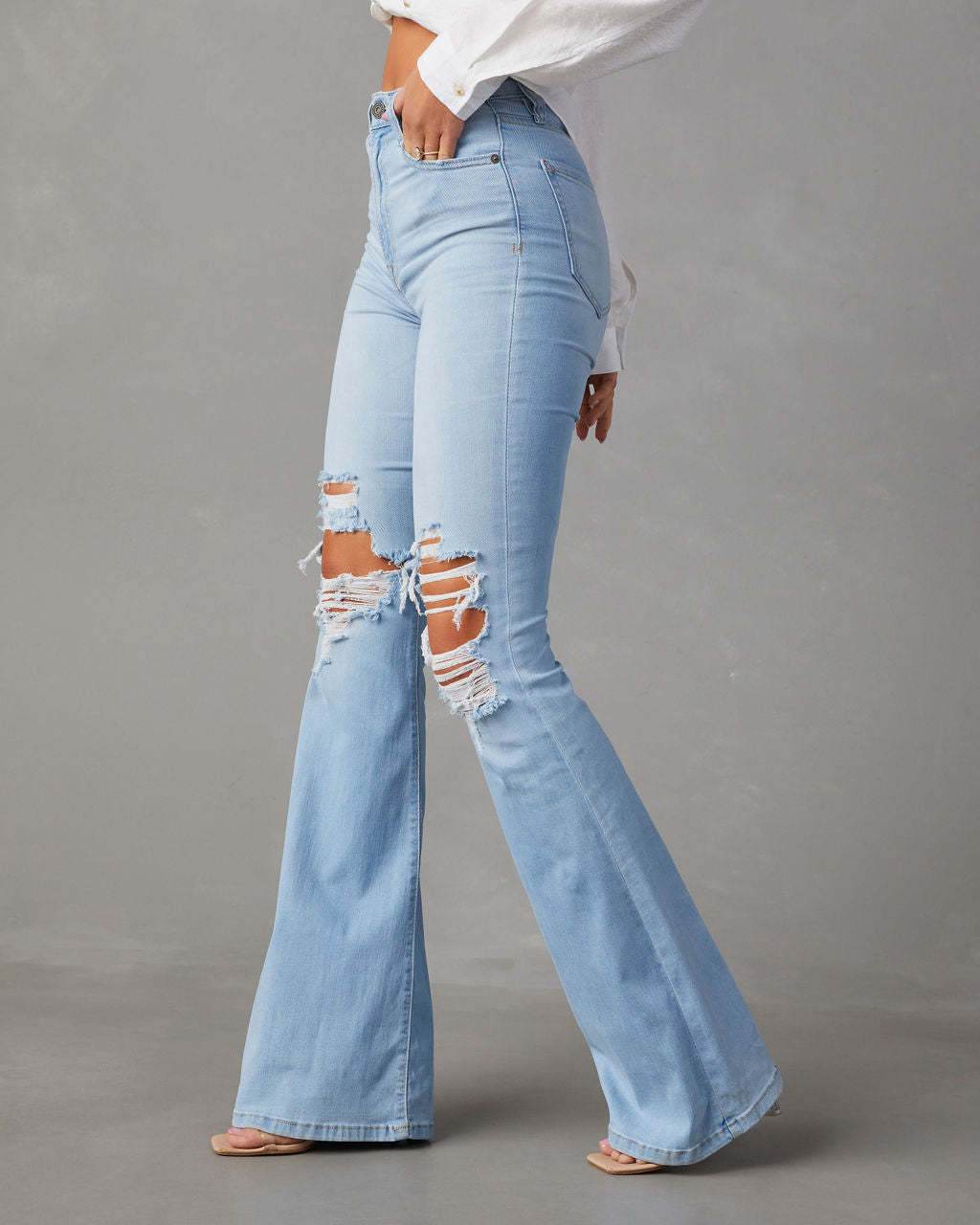 Fashion Temperament Wide-leg Jeans Women - Mubimart