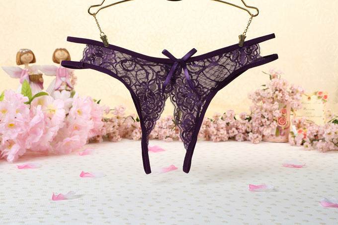 Women's Nylon Lace Thong Lightweight - Mubimart