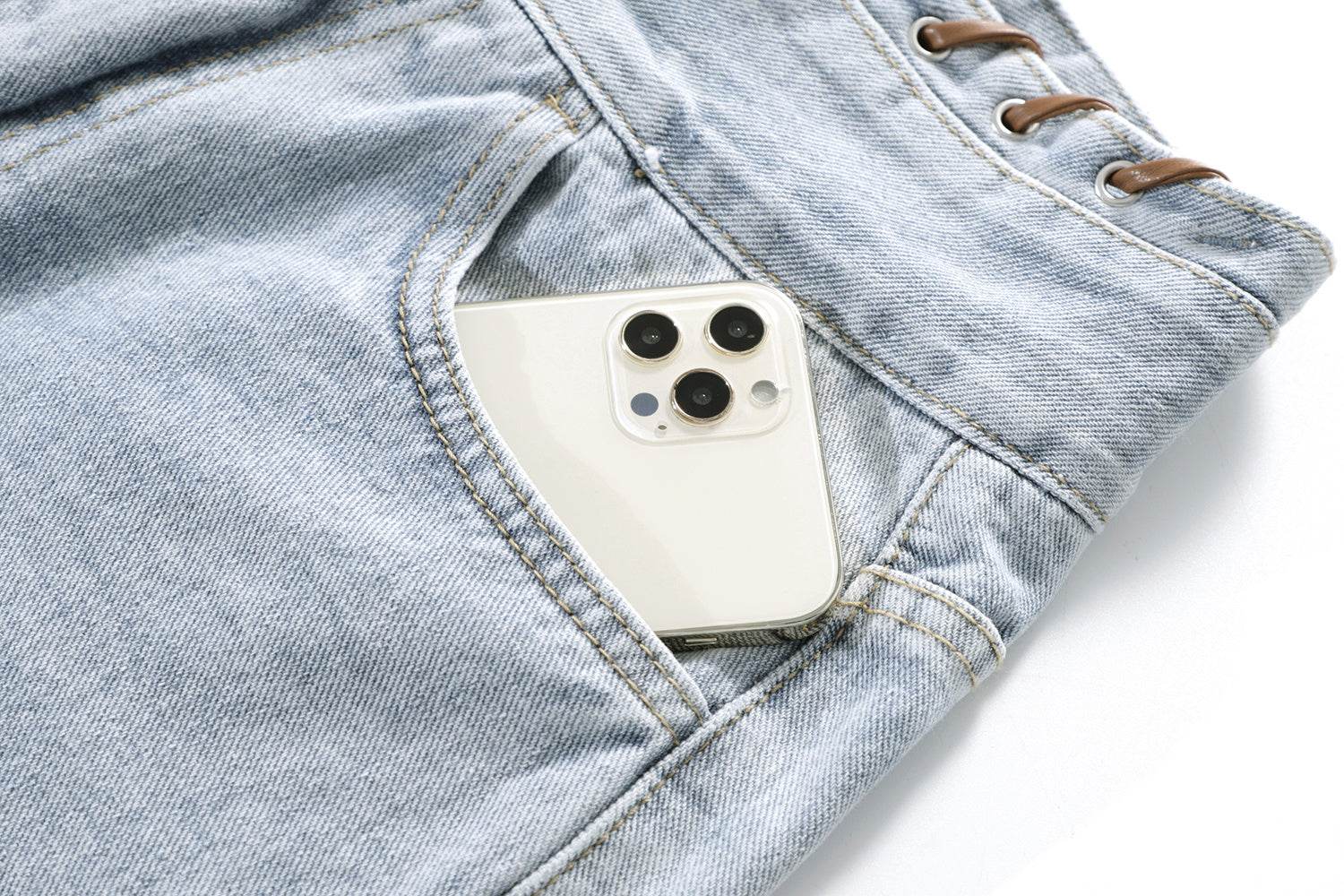 High Waisted Wide Leg Denim Shorts For Women - Mubimart