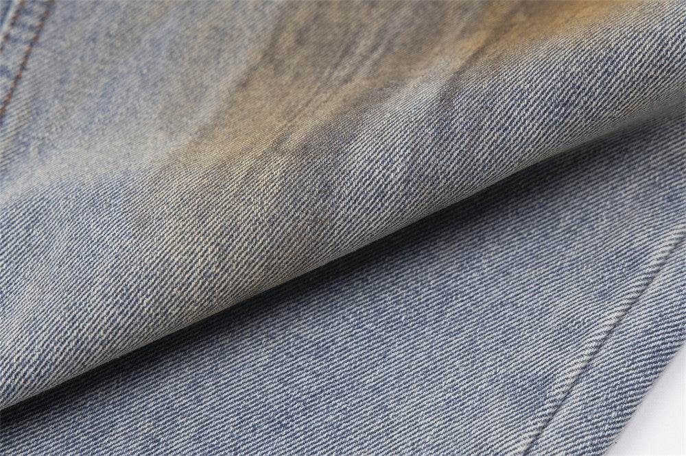 Splash-ink Wide-leg Jeans For Men And Women - Mubimart