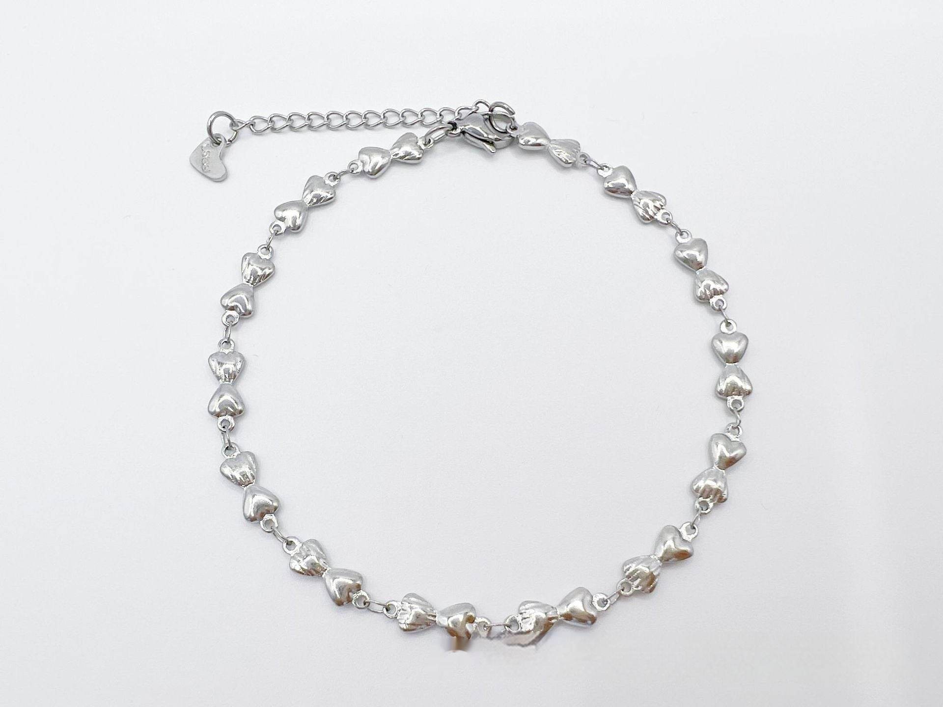 European And American Style Fashion Special-interest Stainless Steel Anklets Love Anklet Multi-style Ins - Mubimart