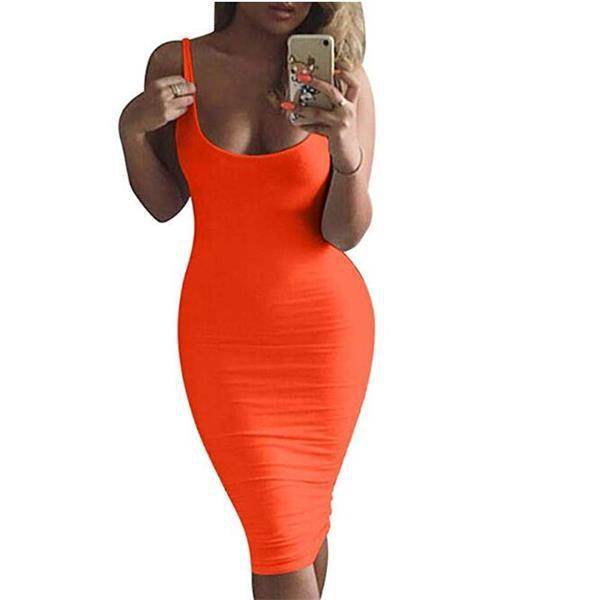 Womens Sexy Bodycon Tank Dress Sleeveless - Mubimart