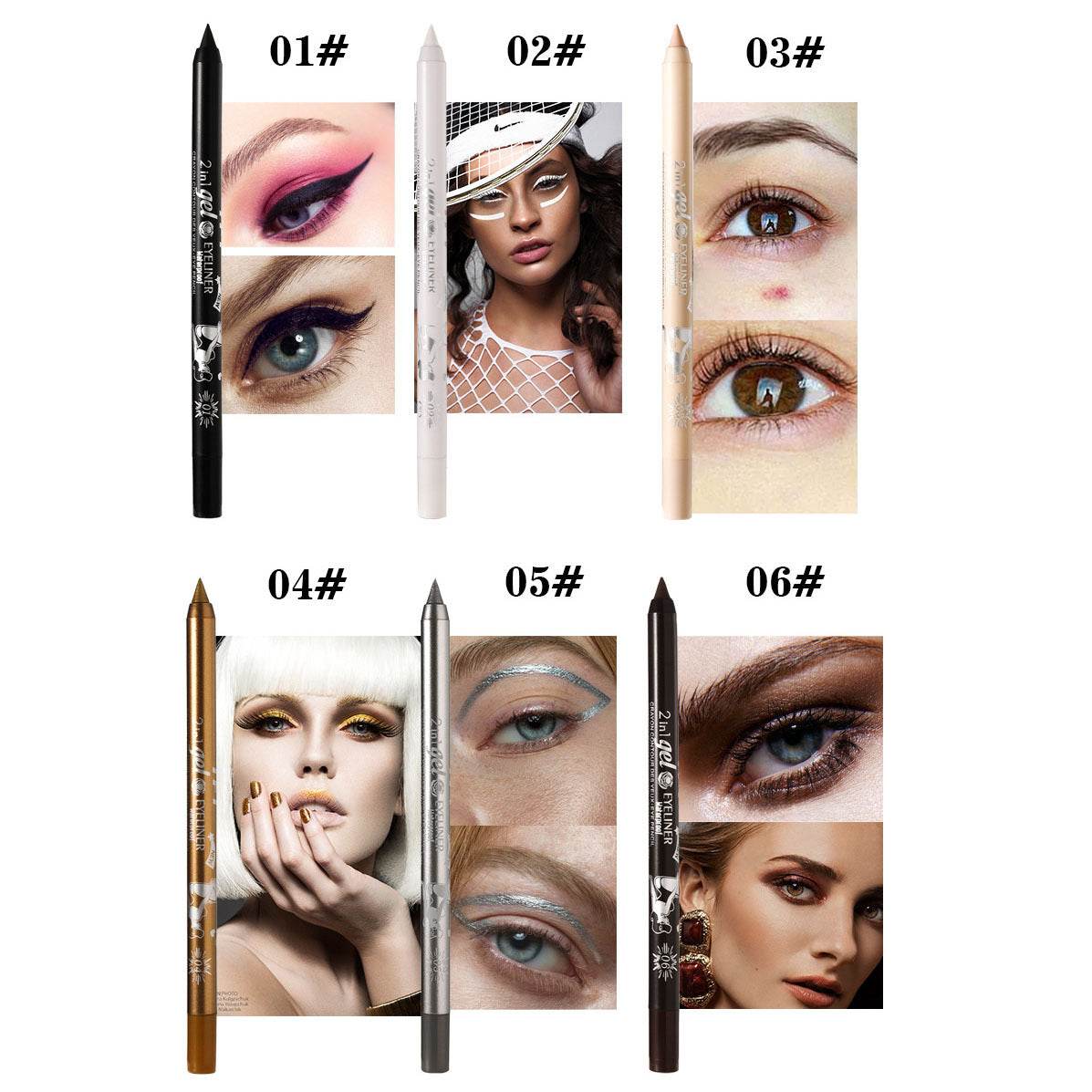 Long Lasting Eyeliner Pen Color Pigment Waterproof Gel Eyeliner Makeup - Mubimart