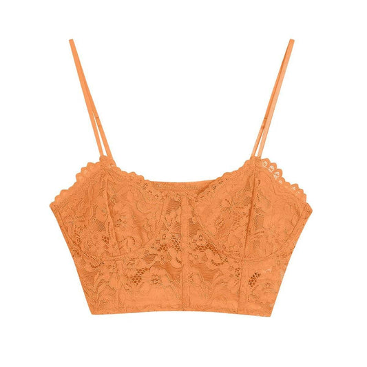 Fashion Lace Cropped Camisole Top Women's - Mubimart
