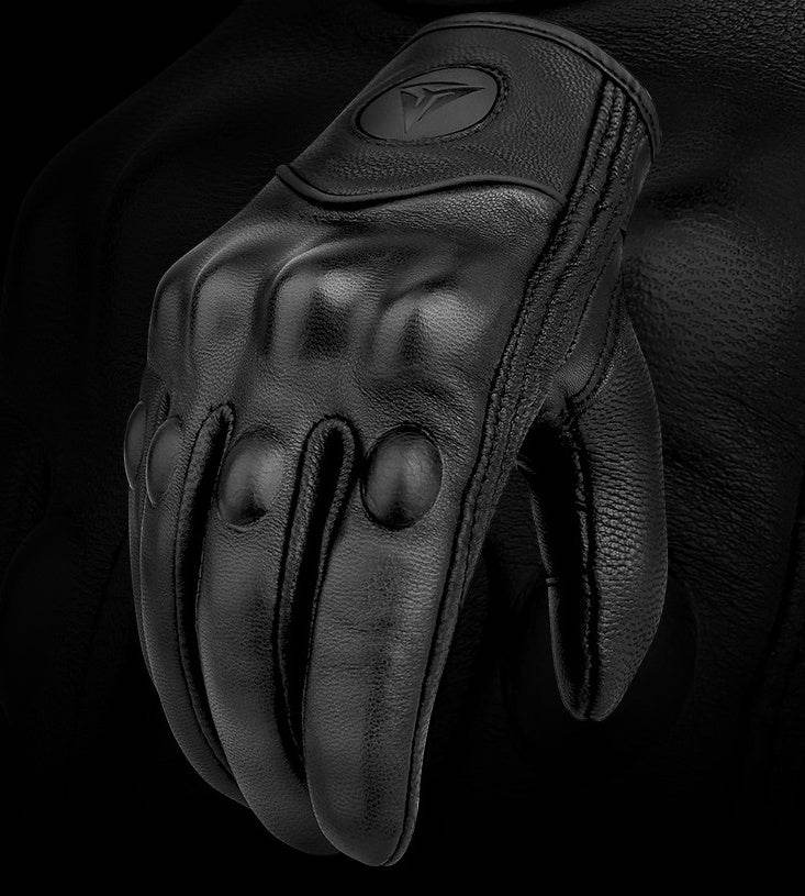 Winter Windproof Leather Gloves Vintage Knight - Mubimart