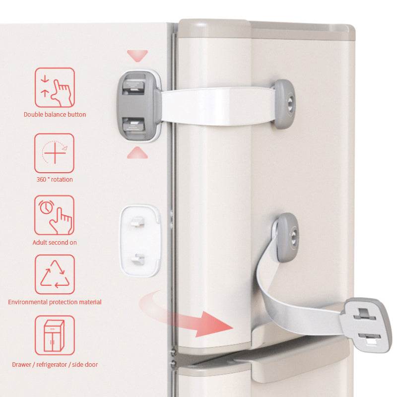 Home Baby Safety Protection Lock Anti-Clip Hand Door Closet Cabinet Locks Fo Fridge Cabinet Drawer Box Safe Lock For Kids No Tools Or Drilling Child Safety Cabinet Proofing Cabinet Drawer Door Latches - Mubimart