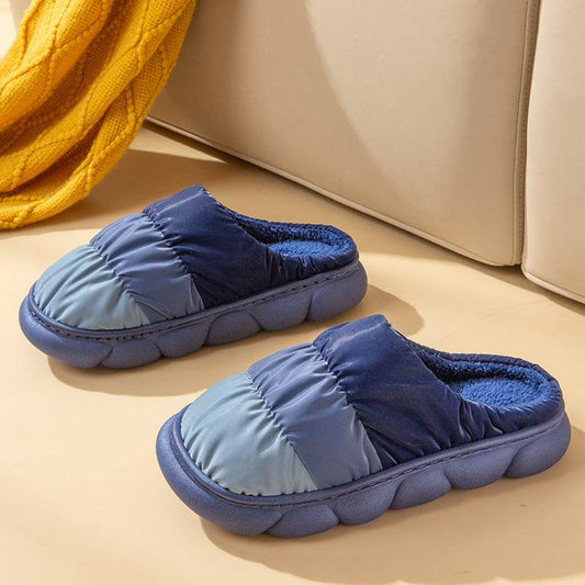 Waterproof Indoor Household Down Warm Plush Slipper - Mubimart