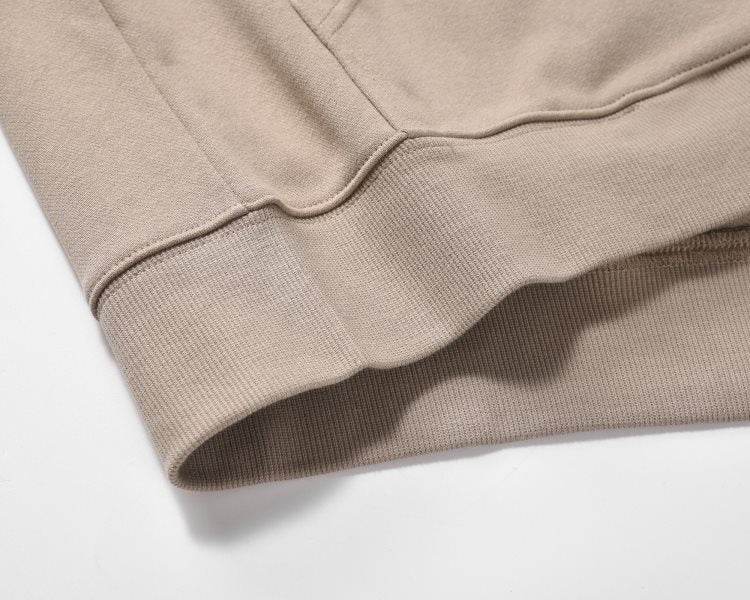 Solid Color BASIC 350g Terry Zipper Hoodie Sweater - Mubimart