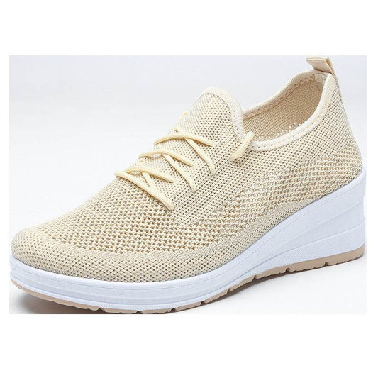 Women's Mesh Breathable Casual Platform Wedge Heels - Mubimart