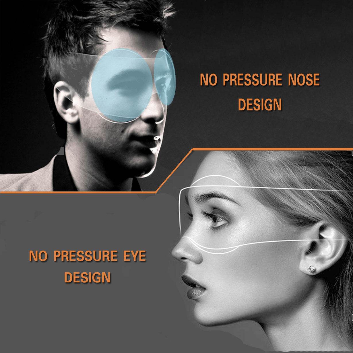 Adjustable 3D eye mask - Mubimart