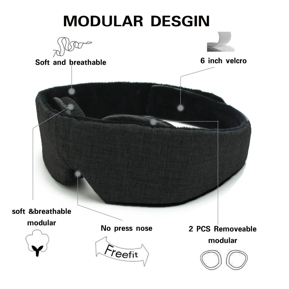 Adjustable 3D eye mask - Mubimart