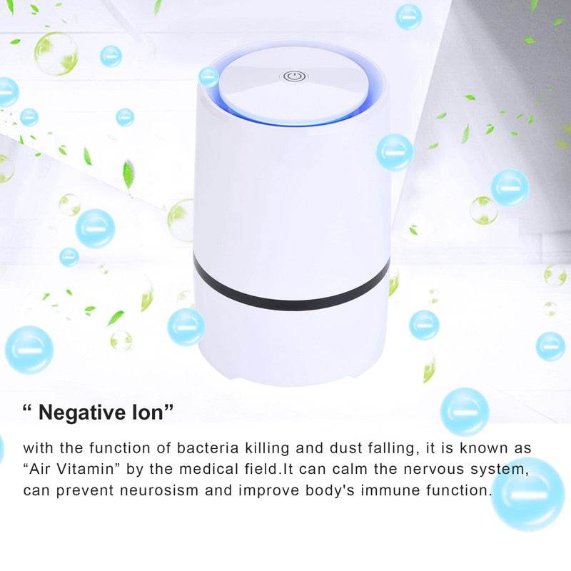 Air Freshener Lonizer Cleaner Dust Cigarette Smoke Remover USB - Mubimart