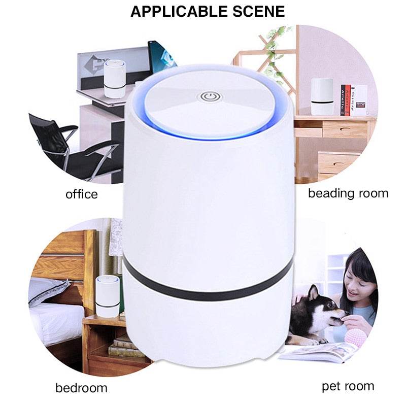 Air Freshener Lonizer Cleaner Dust Cigarette Smoke Remover USB - Mubimart