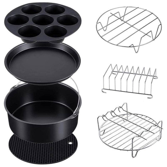 Air Fryer Accessories 7-piece Silicone Grill - Mubimart