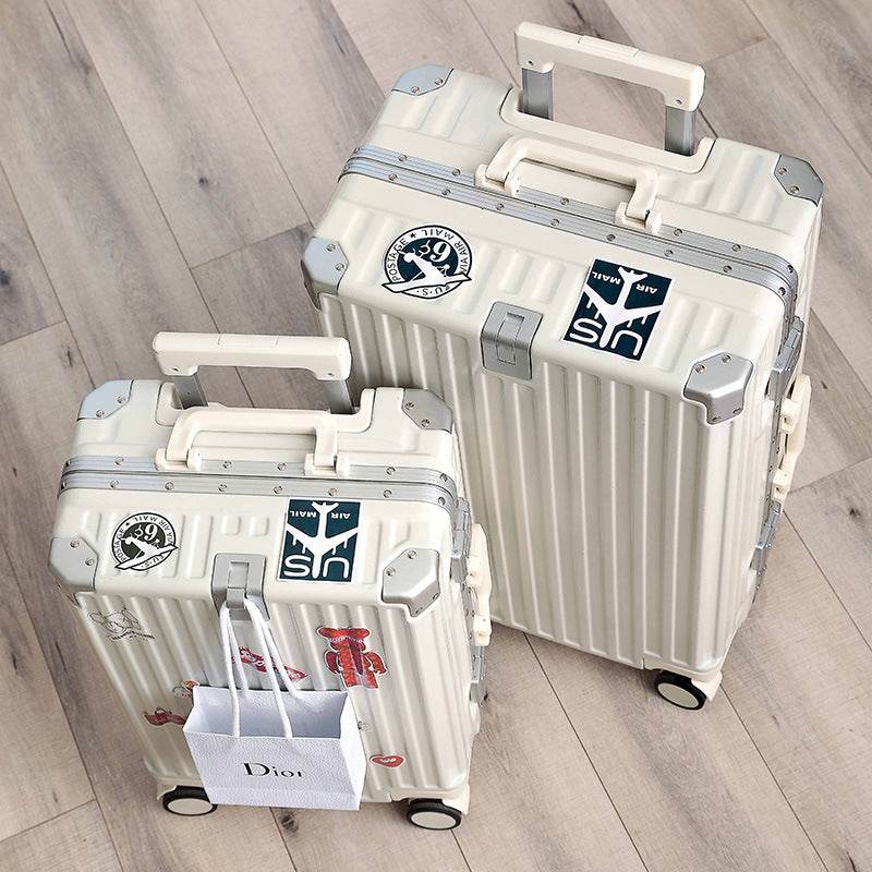 Aluminum Frame Luggage Solid Extra Thick And Durable Trolley Case - Mubimart