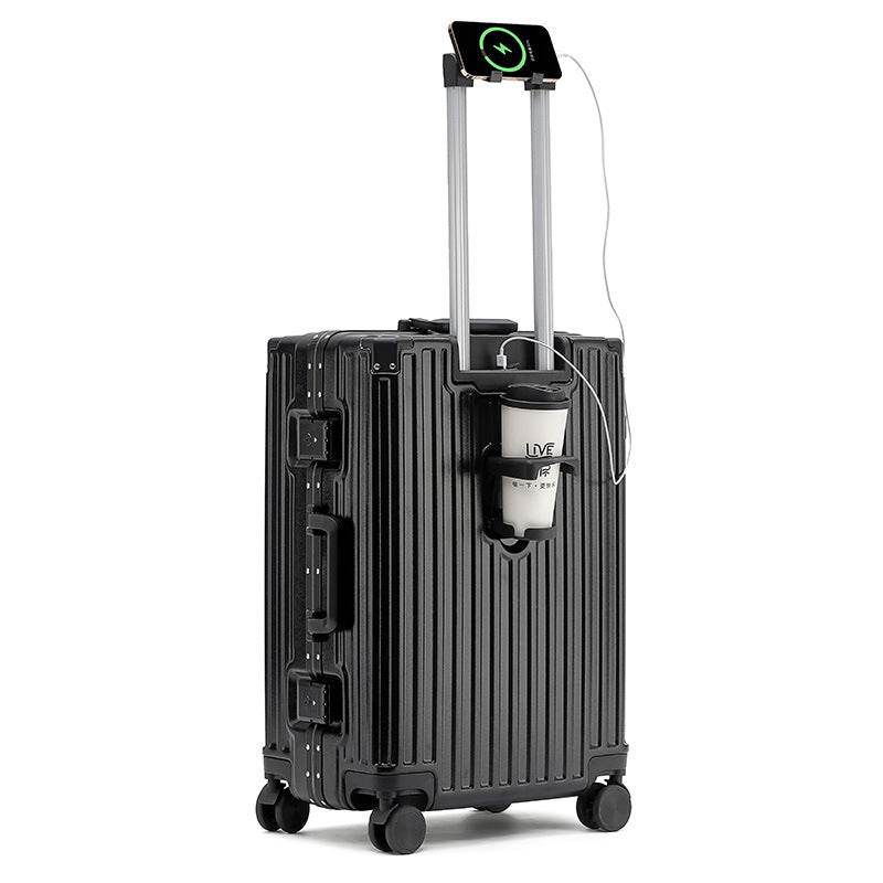 Aluminum Frame Luggage Solid Extra Thick And Durable Trolley Case - Mubimart