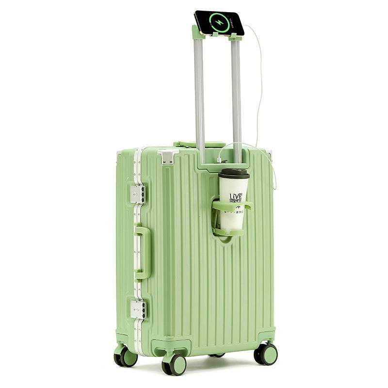 Aluminum Frame Luggage Solid Extra Thick And Durable Trolley Case - Mubimart