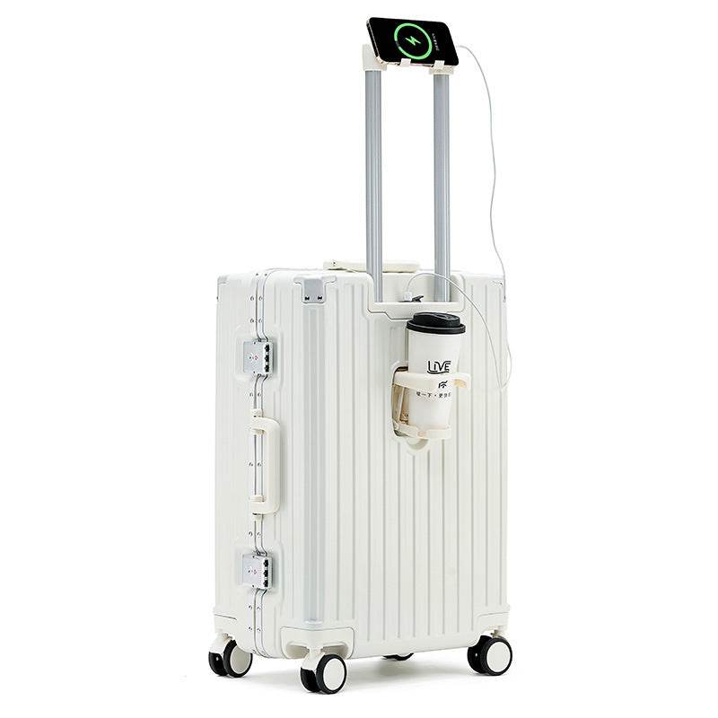 Aluminum Frame Luggage Solid Extra Thick And Durable Trolley Case - Mubimart