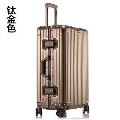 Aluminum Magnesium Alloy Luggage Large Capacity Trolley Case - Mubimart