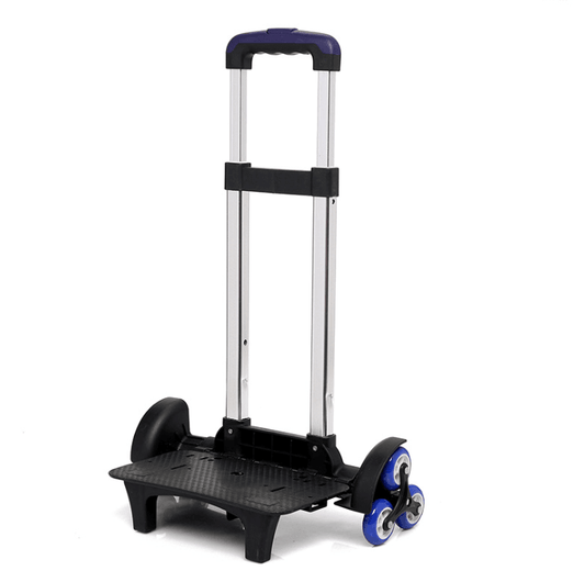 Aluminum alloy Pull Rod Bracket Roll Cart Kid Trolley For Backpack And School Bag Luggage For Children 6 Wheels Expandable Rod - Mubimart