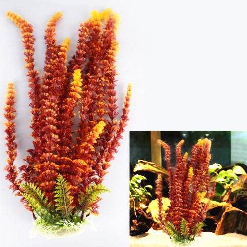 Aquarium Fish Tank Decoration 46 Cm Artificial Plastic Water Plants - Mubimart