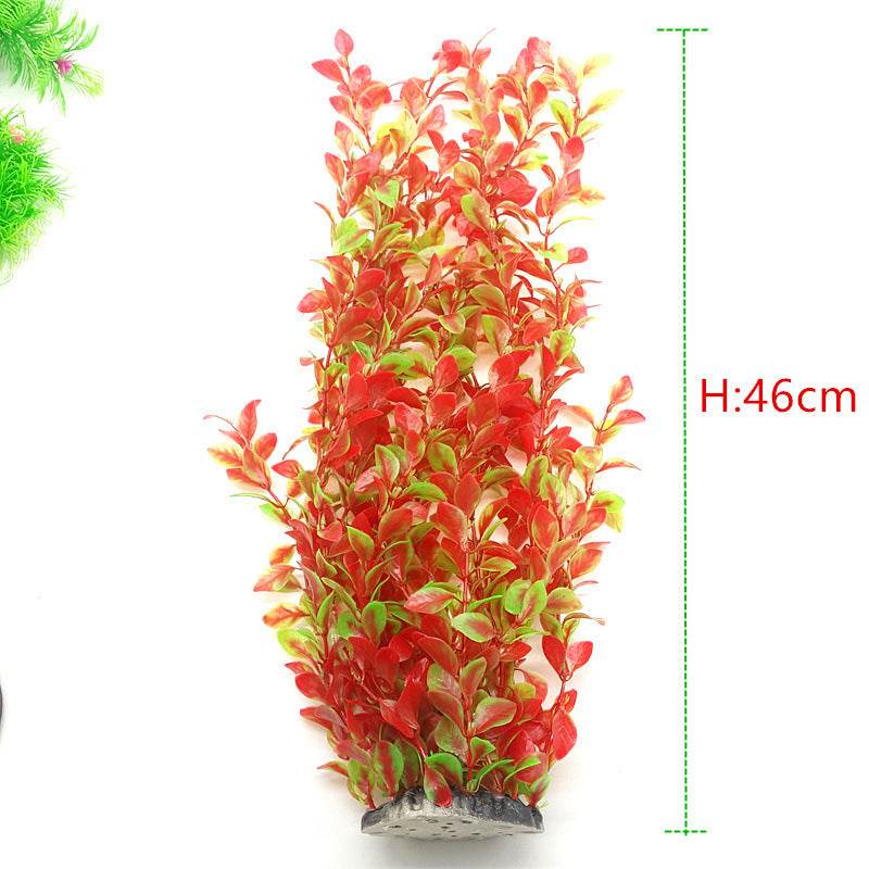 Aquarium Fish Tank Decoration 46 Cm Artificial Plastic Water Plants - Mubimart