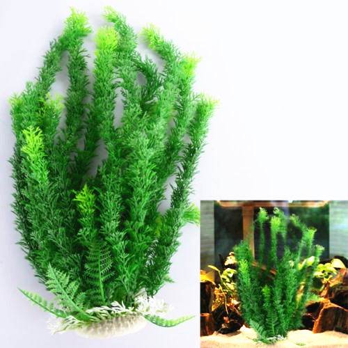 Aquarium Fish Tank Decoration 46 Cm Artificial Plastic Water Plants - Mubimart