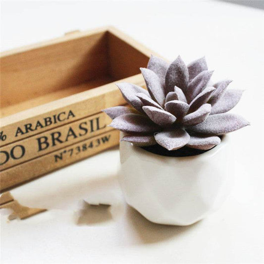 Artificial Succulent Bonsai Creative Ornaments for Home Table Garden Decoration Artificial Plants with Pot - Mubimart