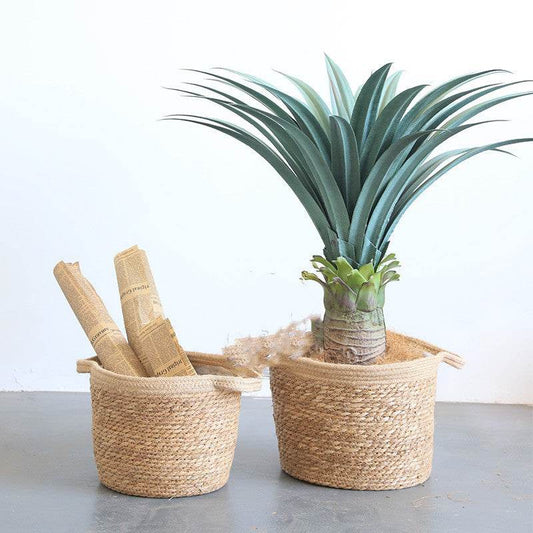 Artificial woven storage basket - Mubimart