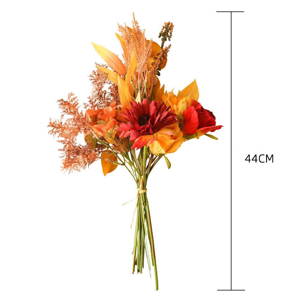 Autumn Color Bouquets Of Green Plants Wholesale Artificial Flowers - Mubimart
