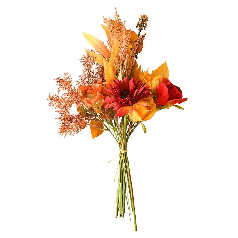 Autumn Color Bouquets Of Green Plants Wholesale Artificial Flowers - Mubimart